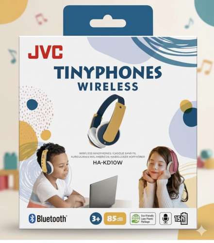 New jvc tinyphones - new, yellow