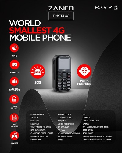 Mobile phone zanco brand - zanco, t4