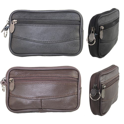 Leather waist bag - leather,